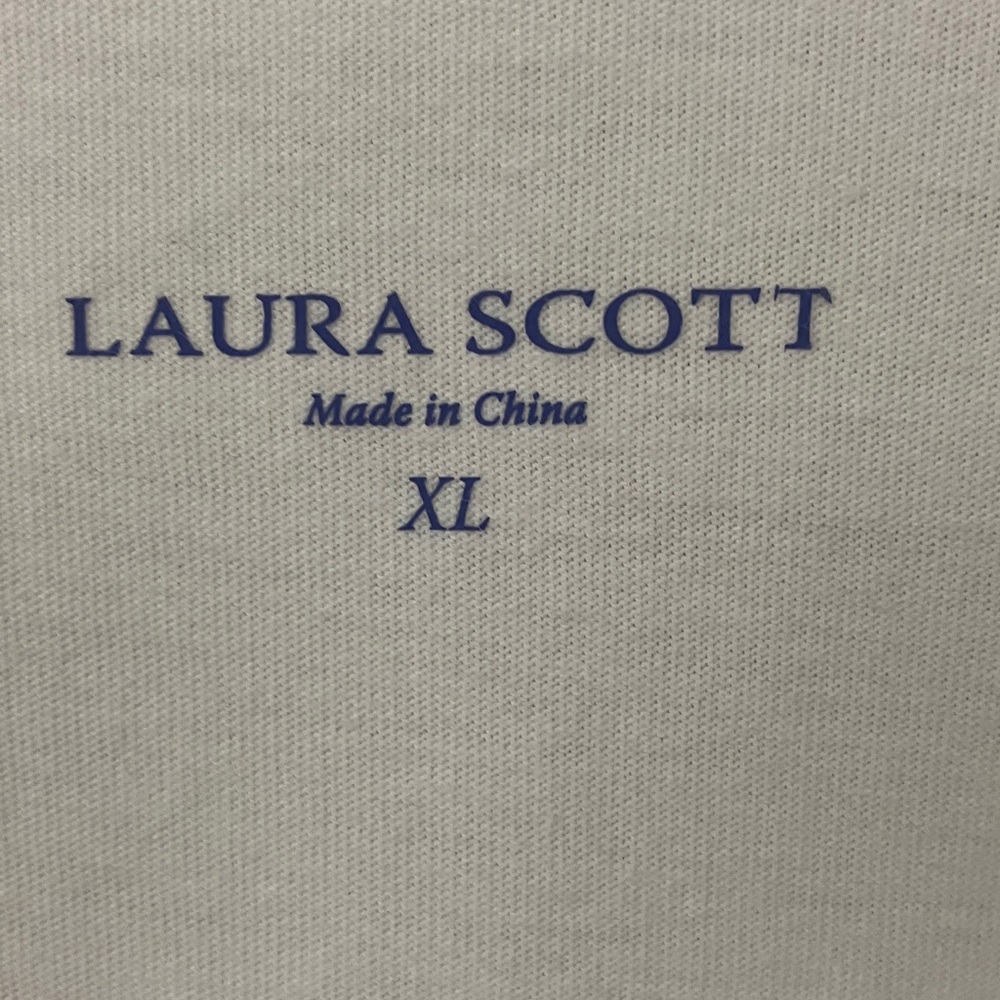 NWT Laura Scott detailed white shirt xl 16 - Picture 3 of 9